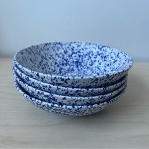 Blue and White Speckled Bowls
